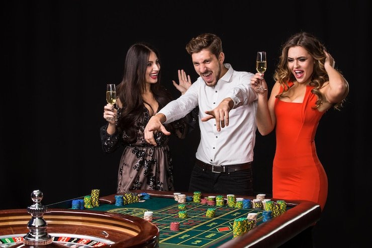Dream Gaming roulette table with betting interface and live chat panel