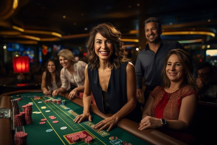 Grand Slam live-dealer table with croupier and multi-camera setup